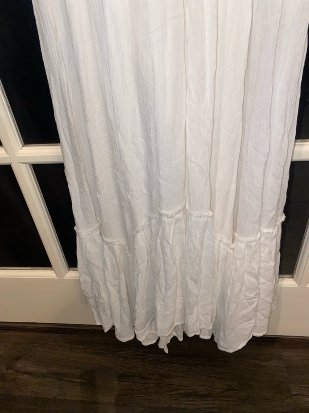 Free People Fun In The Sun White V-Neck Pleated Maxi Dress - Picture 6 of 12